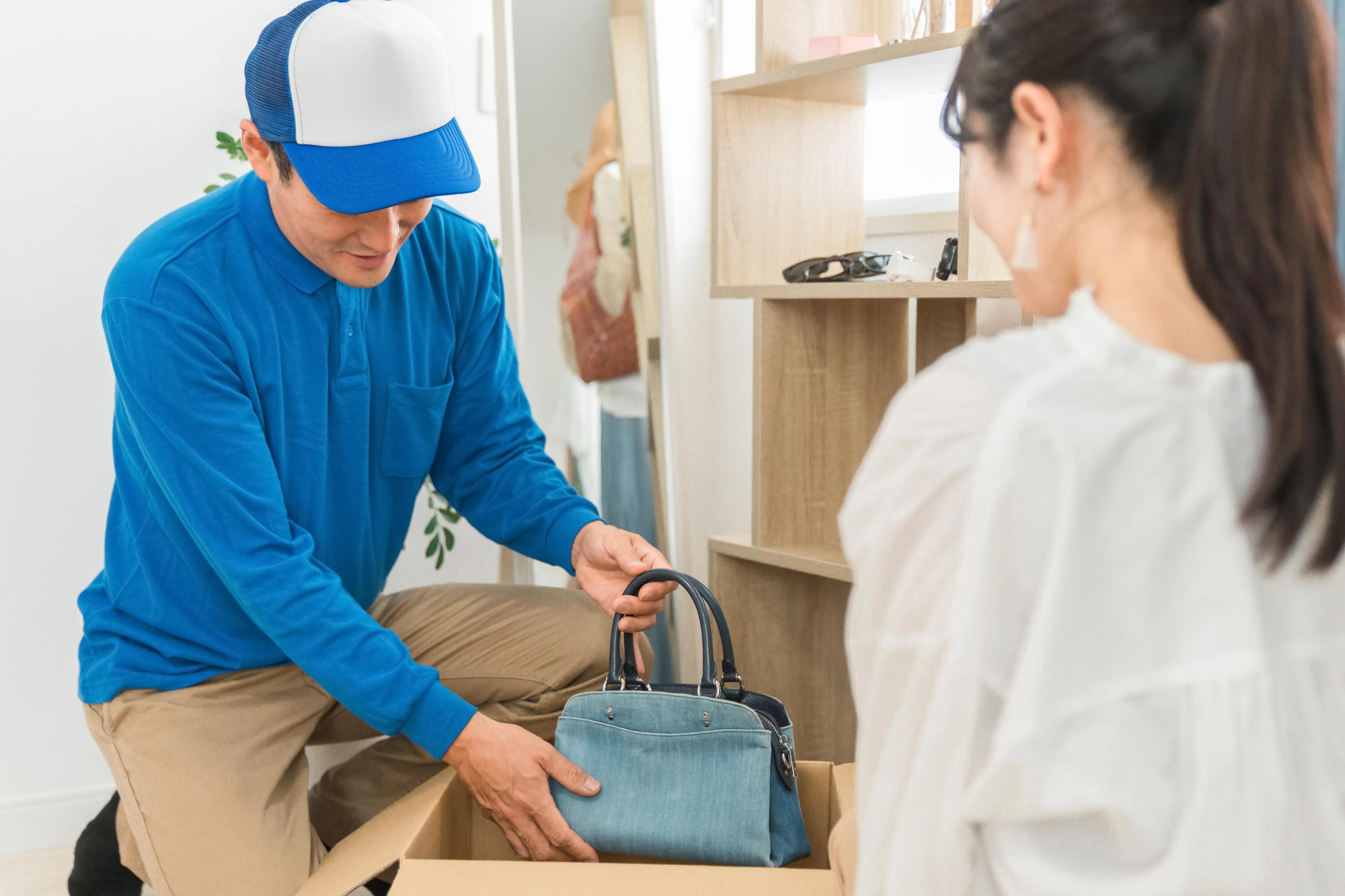 不用品回収の作業事例イメージ｜搬出した荷物の梱包